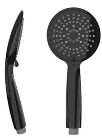 handdouche Young 11 cm 5 straalsoorten ABS zwart
