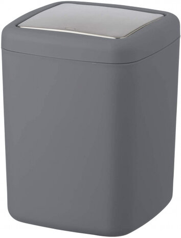afvalemmer Barcelona 3 liter 20 x 15 cm antraciet