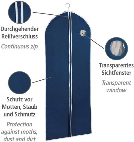 kledingzak Air 150 x 60 cm polypropyleen donkerblauw