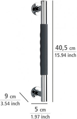 veiligheidsbeugel badkamer 9 x 40,5 cm RVS chroom