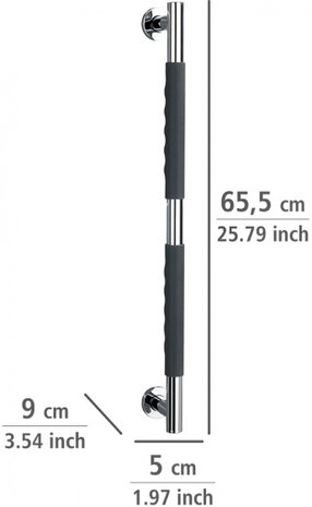 veiligheidsbeugel badkamer 9 x 65,5 cm RVS chroom
