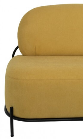 bank Polly 125 x 77 cm polyester geel