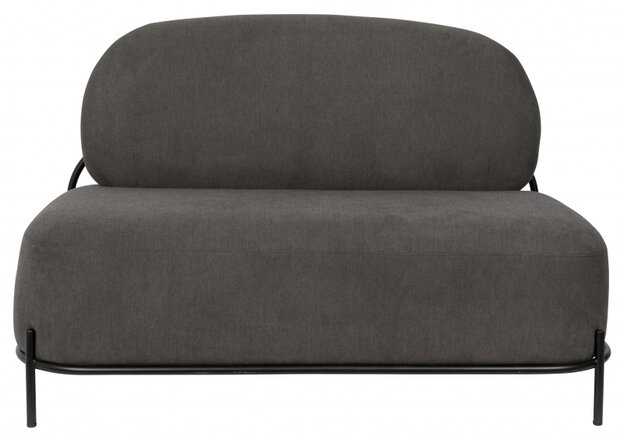 bank Polly 125 x 77 cm polyester donkergrijs