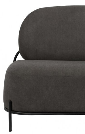 bank Polly 125 x 77 cm polyester donkergrijs