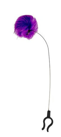 smartphone kattenclipje polyester/RVS paars