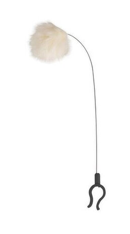 smartphone kattenclipje polyester/RVS wit