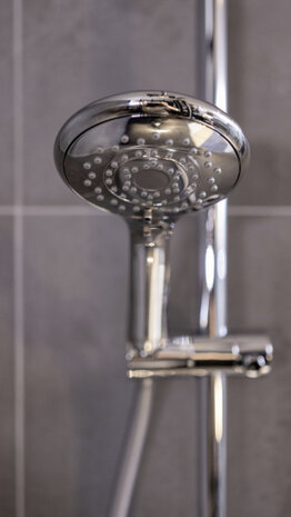 handdouche waterbesparend 5 functies 11 cm ABS chroom