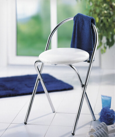 badkamerkruk Salerno 38 x 63 cm staal wit/chroom