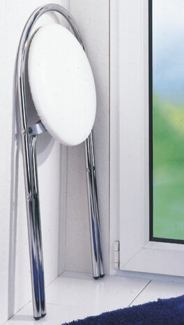 badkamerkruk Salerno 38 x 63 cm staal wit/chroom