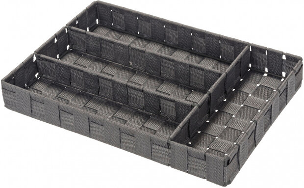 bestekbak Adria 26 x 36 x 4,5 cm polypropyleen grijs