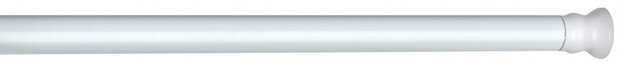 douchegordijnstang 2 x 70-115 cm aluminium wit