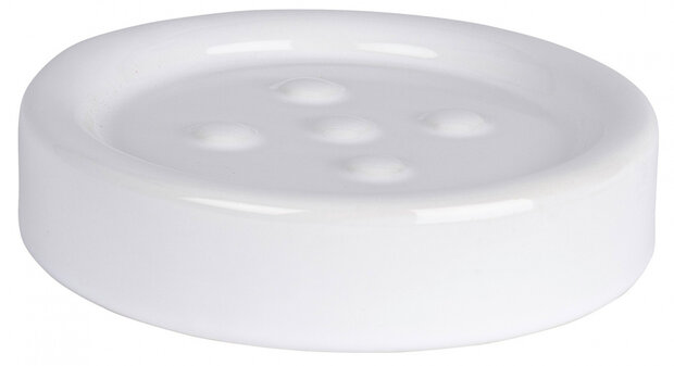 zeephouder Polaris 11 x 2,5 cm keramiek wit