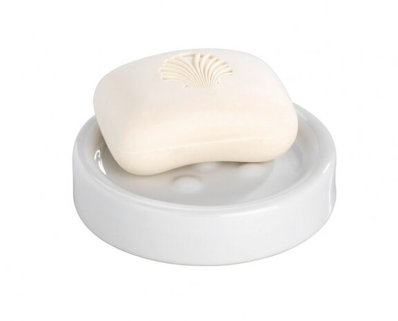 zeephouder Polaris 11 x 2,5 cm keramiek wit