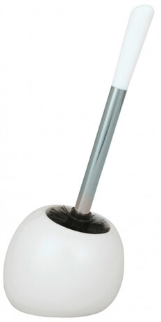 toiletborstel Polaris 34,5 cm keramiek wit 2-delig