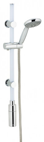 doucheset IP65 led 74 cm RVS wit/zilver 6-delig