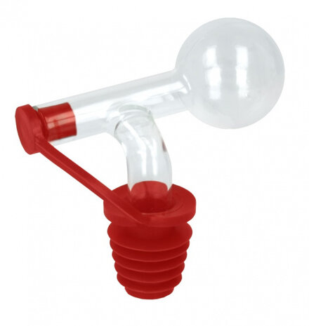 doseerbol cocktails 2 cl glas transparant/rood