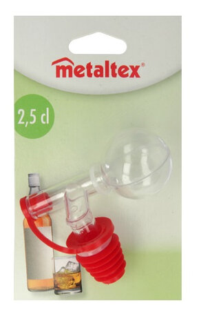 doseerbol cocktails 2,5 cl transparant/rood