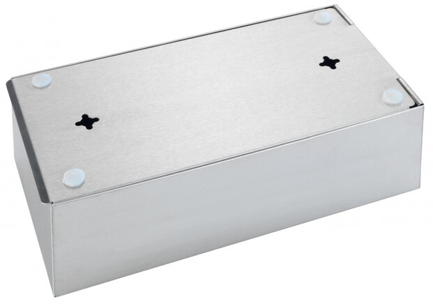 tissuehouder 25 x 12 x 8 cm RVS zilver