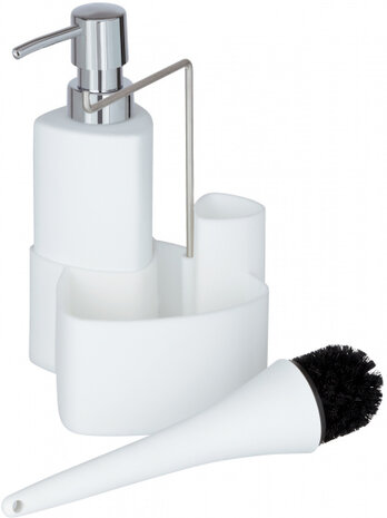 wastafelset Empire 250 ml 12,5 x 19 cm keramiek wit