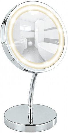 cosmeticaspiegel Brolo led 15 x 16,5 cm staal chroom