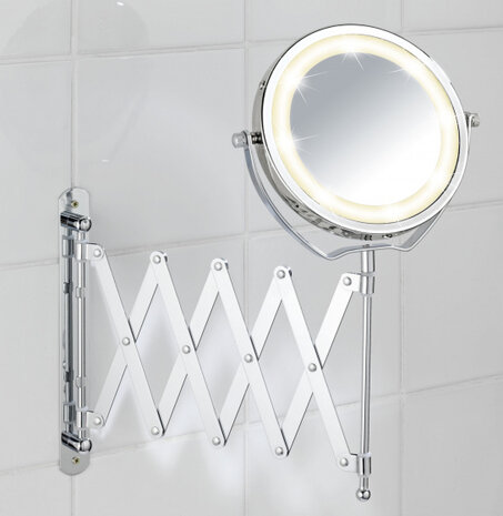 wandspiegel Brolo led 45 cm staal chroom
