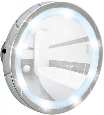 cosmeticaspiegel Mosso led 15 cm staal chroom