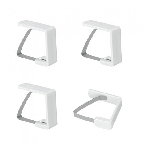 tafelkleedklemmen 5,1 x 4,3 cm wit 4 stuks