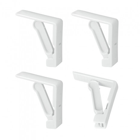 tafelkleedklemmen 5,5 x 5,5 cm wit 4 stuks