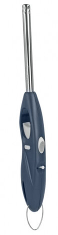 gasaansteker Fire 26,5 x 3,5 cm RVS blauw/zilver