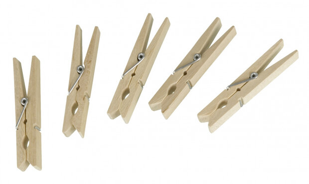 wasknijpers 7 cm hout naturel 50 stuks