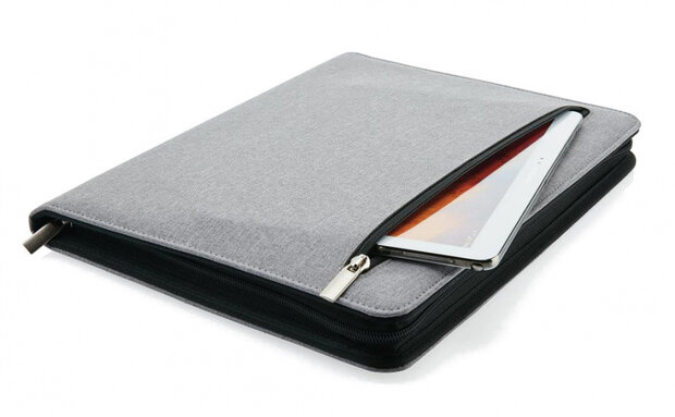 portfolio Deluxe Tech 34 x 26,5 cm PU grijs