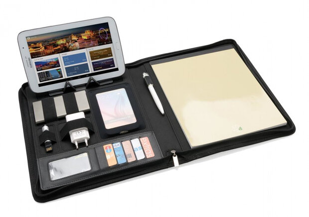 portfolio Deluxe Tech 34 x 26,5 cm PU zwart