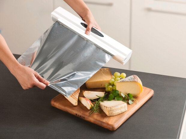 foliesnijder 38 x 6,7 cm ABS/RVS wit