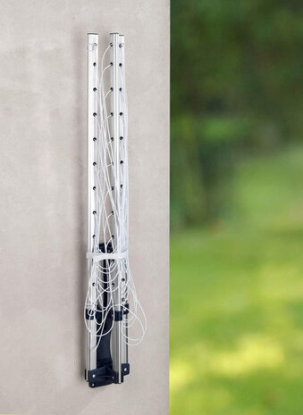 wanddroogmolen 195 x 104 cm aluminium grijs 3-delig