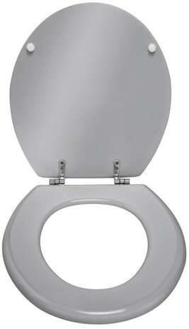 WC-bril Prima 37 x 41 cm MDF zilver