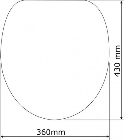 WC-bril Valencia 36 x 43 cm MDF wit