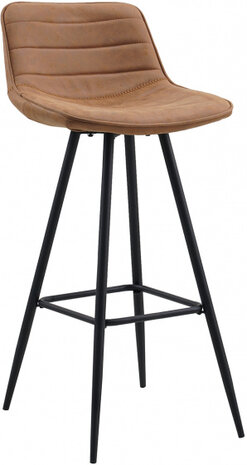 barkruk Pedro kunstleer 115 cm cognac