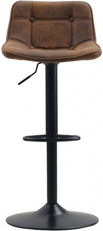 barkruk Walter 87 x 49 cm kunstleer/staal bruin