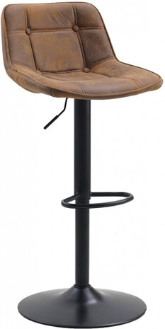 barkruk Walter 87 x 49 cm kunstleer/staal bruin