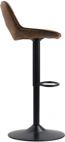 barkruk Walter 87 x 49 cm kunstleer/staal bruin
