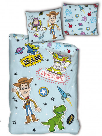 dekbedovertrek Toy Story 140 x 200 cm microfiber blauw