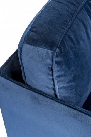 fauteuil Jasmin 80 x 92 x 86 cm fluweel blauw