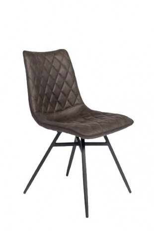 eetkamerstoel Jasy 45 x 53 cm microfiber grijs