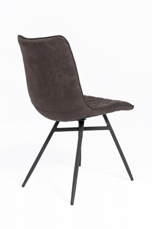 eetkamerstoel Jasy 45 x 53 cm microfiber grijs