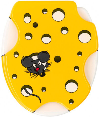 WC-bril Speedy 37 x 44,5 cm MDF geel