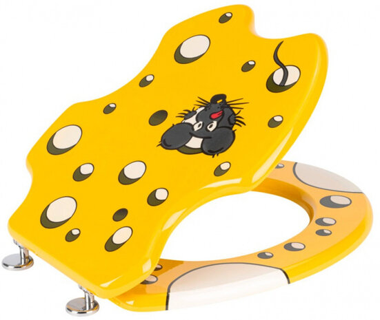 WC-bril Speedy 37 x 44,5 cm MDF geel