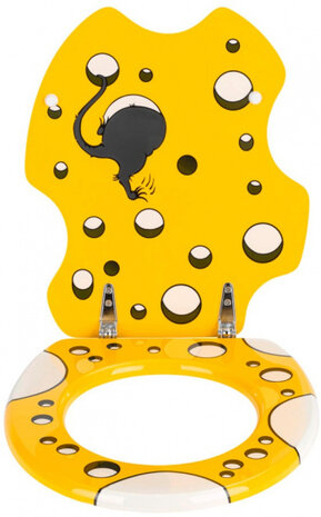WC-bril Speedy 37 x 44,5 cm MDF geel