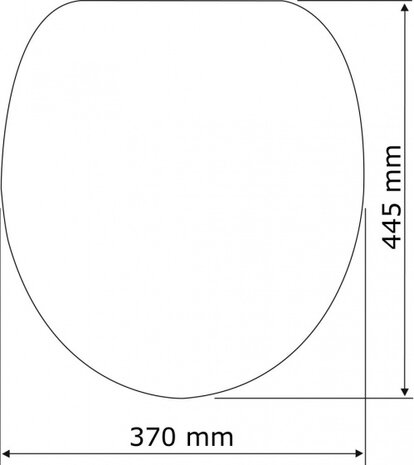 WC-bril Speedy 37 x 44,5 cm MDF geel