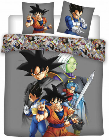 dekbedovertrek Dragon Ball Z 240 x 220 cm grijs