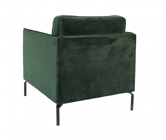 fauteuil Jasmin 80 x 92 x 86 cm fluweel groen